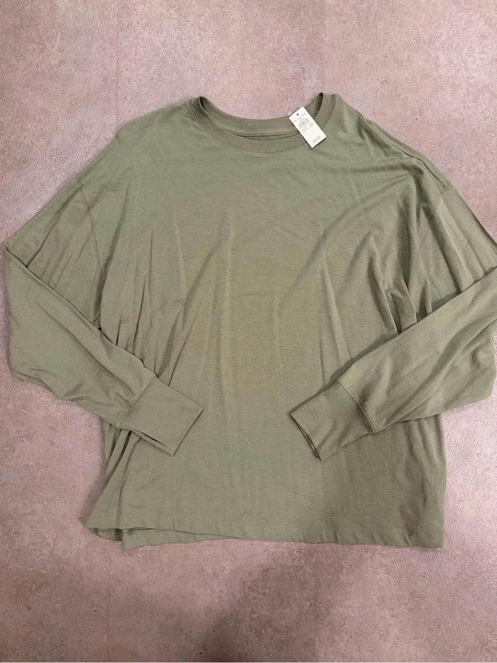 NWT OFFLINE by Aerie Olive Oversized Long Sleeve Tee Top XS